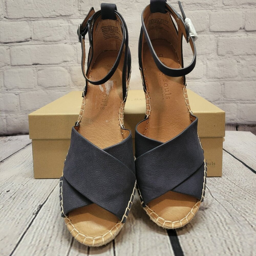 Gentle Souls Women's Charli X Band Wedge Espadrille Sandals